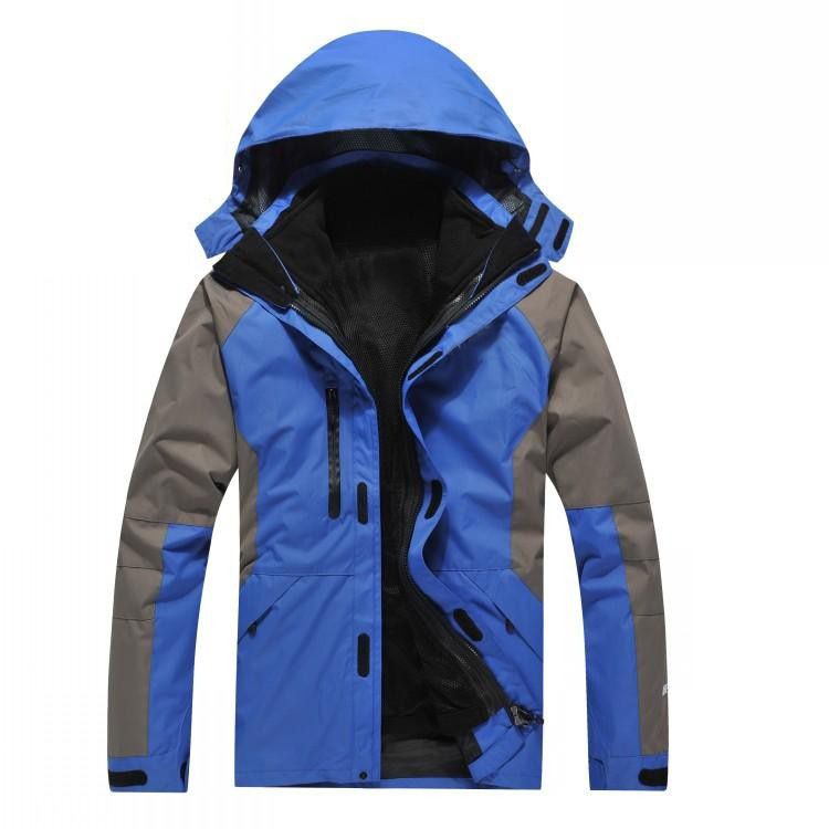 戶(hù)外三合一空白光板登山?jīng)_鋒衣防寒服 訂做工衣 可印LOGO